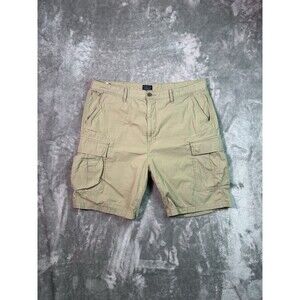 Levis Mens Cargo Shorts Beige Khaki Cotton Utility Size 40 Y2K Ripstop